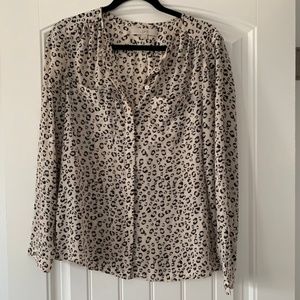 LOFT Animal Print Blouse